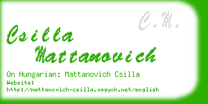 csilla mattanovich business card